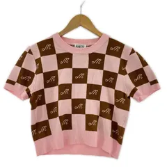 MARITHE + FRANCOIS GIRBAUD マリテフランソワジルボーニット sizeM/ピンク×ブラウンのサムネイル