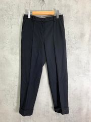 iCB クロップドパンツ センタープレス ブラック - メルカリ