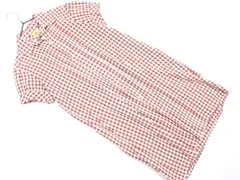 BEAMS BOY ビームスボーイ ギンガムチェック シャツ ワンピース 白ｘ茶 ■◆ レディースのサムネイル