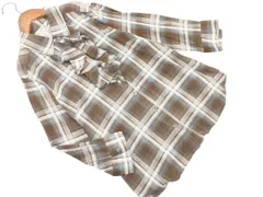 ALPHACUBIC アルファキュービック チェック ブラウス シャツ size11/ブラウン ■◇ レディースのサムネイル