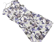 LANVIN ランバン 総柄 タック ノースリーブ ワンピース size38/グレー ■◆ レディースのサムネイル