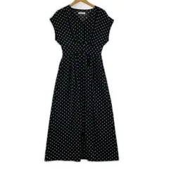 URBAN RESEARCH Sonny Label アーバンリサーチサニーレーベル ドット柄 Vネックワンピース sizeFree/ブラック×ホワイトのサムネイル