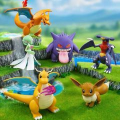 [즉납] 신품 미개봉 KEEP PLEY 포켓 몬스터 Pokémon 전투 吧! 보가카 제 2탄 포켓몬 피규어 가동 선전 대좌 이펙트 파츠 첨부 캐릭터 카드 첨부 6체들이 아소트 세트