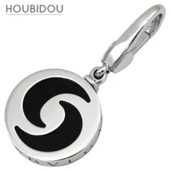 ブルガリ BVLGARI チャーム アレグラ オプティカル ブラック×ホワイトゴールド 750 18金 18K WG オニキス ペンダントトップ ネックレストップ  【箱】【中古】のサムネイル