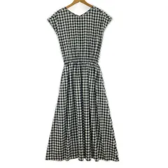 URBAN RESEARCH Sonny Label アーバンリサーチサニーレーベル ギンガムチェック フレンチスリーブワンピース sizeS/ブラック×ホワイトのサムネイル