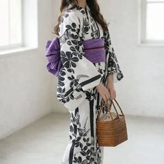 伊勢海老 浴衣 レトロ 黒 ニコアンティーク - メルカリ