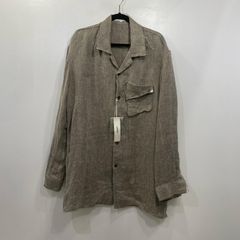 試着のみ ANCELLM WOOL KERSEY テーラードシャツ サイズ1 茶 - メルカリ