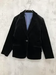 LAPIS LUCE PER BEAMS ラピスルーチェパービームス ベロア テーラード ジャケット size38/黒 ◇■ レディースのサムネイル