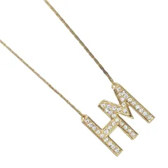 【HANAE MORI 森英恵】ハナエモリ HMロゴ 金メッキ レディース 3.4g ネックレスのサムネイル