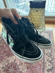 VANS SK8 HI スケートハイ レザー レオパード 26cm ブラック - メルカリ