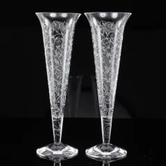 【Baccarat】バカラ シャンパン フルート 2客 ペア ランデブー クリスタル _ 食器のサムネイル
