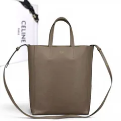 セリーヌ　バーティカルカバ　スモール　トートバッグ　ハンド　ベージュ系 CELINE 2way レザーのサムネイル