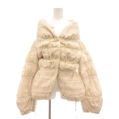 エルマノシェルビーノ ERMANNO SCERVINO ダウンジャケット ショート丈 オフショルダー 42 白 ホワイト D150A380Z39 /MG ■GY06のサムネイル