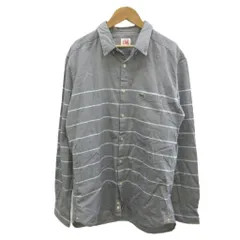 ラコステ ライブ Lacoste L!VE シャツ 41 グレー ストライプ柄 ボタンダウンカラー 長袖 /MD ■GY53のサムネイル