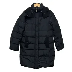 SONIARYKIEL(ソニアリキエル) ダウンコート サイズ38 M レディース - 黒×ダークネイビー 長袖/ボーダー/ジップアップ/冬のサムネイル