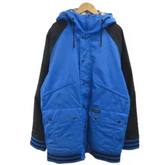 バートン BURTON ジャケット ブルゾン 上着 M 青 ブルー 黒 ブラック フード付き 長袖 ツートンカラー /KK ■GY70のサムネイル