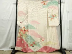 平和屋着物■小振袖　二尺袖　総刺繍　駒刺繍　花車文　暈し染め　金糸　正絹　逸品　DABG4907qaのサムネイル