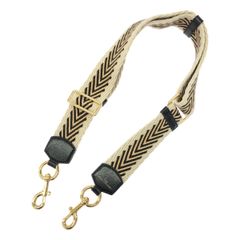 超美品 ADMJイタリアンテープ ショルダーストラップ ブラック×サックス