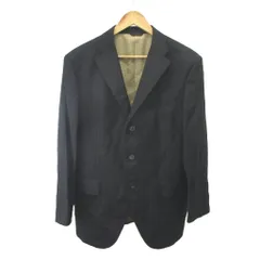 麻布テーラー azabu tailor テーラードジャケット フォーマル 上着 ウール 056A 紺 ネイビー 無地 長袖 ストライプ柄 /YU ■ECD005のサムネイル
