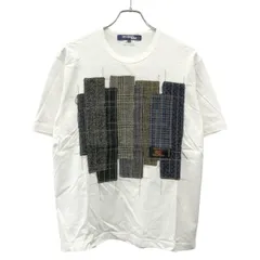 JUNYA WATANABE COMME des GARCONS MAN ジュンヤワタナベ コムデギャルソンマン 20AW 綿度詰天竺×ウールツイードパッチワークTシャツ WF-T001 ホワイト Mのサムネイル