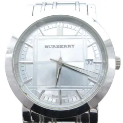 バーバリー BURBERRY 腕時計 ウォッチ チェック柄 クォーツ BU1350 アナログ デイト付き 文字盤ホワイト シルバーカラー /MGのサムネイル