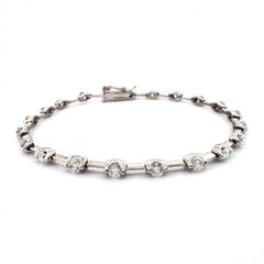 鑑定済み】正規品 デビアス De Beers ライン LINE ブレスレット ダイヤ 