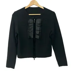 FOXEY(フォクシー) ブルゾン サイズ40 M レディース美品  - 36793 黒 長袖/ニット/フリル/ジップアップ/春/秋のサムネイル
