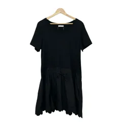 SEE BY CHLOE(シーバイクロエ) ワンピース サイズXL レディース - 黒 クルーネック/半袖/ひざ丈のサムネイル