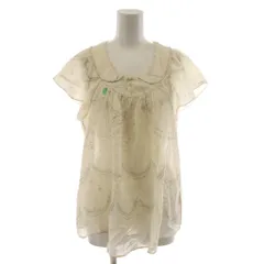 フランシュリッペ franche lippee シャツ ブラウス M ベージュ 総柄 半袖 /RRのサムネイル