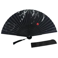 新品 [KDSSYFT] 扇子 2点セット 扇子袋付き レディース メンズ 竹骨 和柄 軽量 お祭り 忘年会 発表会 花火大会 新年会 着物 和装 浴衣 和小物 歌舞伎小物 男女兼用 紳士用のサムネイル
