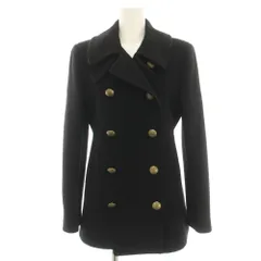 ラルフローレン RALPH LAUREN ダブルブレスコート ピーコート Pコート ロング ウール 9 黒 ブラック /HNのサムネイル