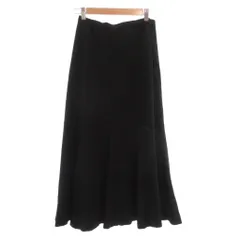 ハナエモリ HANAE MORI knit スカート 裾フレア 黒 ブラック ロング丈 /SX ■GY99のサムネイル