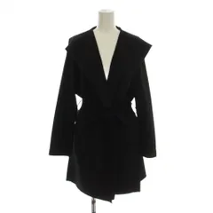 ザラ ベーシック ZARA BASIC コート XS 黒 ブラック フード 長袖 無地 /LPのサムネイル