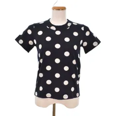 ジュンヤワタナベ JUNYA WATANABE COMME des GARCONS Tシャツ 半袖 ドット柄 水玉模様 クルーネック プルオーバー S 黒 ブラック 白 ホワイト JK-T048のサムネイル