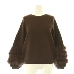アルアバイル allureville 25AW ラビットカフクレイジー釦2WAYプルオーバー カーディガン ニット 2 ブラウン /DF ■OSのサムネイル