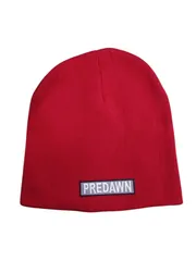 OTTO COLLECTION PREDAWN ワッペン ニット帽 ビーニー 赤 レッド フリーサイズのサムネイル