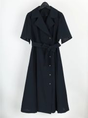 現行品伊勢丹限定レア♡ 34サッカーストレッチシャツカラーワンピース 現行品伊勢丹限定レア♡ 34サッカーストレッチシャツカラーワンピース