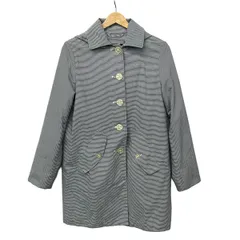 MACKINTOSH(マッキントッシュ) コート サイズ36 S レディース - ネイビー×白 長袖/ボーダー/フード着脱可/春/秋のサムネイル