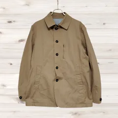 A1870 ノーリーズ NOLLEY'S コート アウター(L) ベージュ 無地 綿 レギュラーカラー ボタン止めのサムネイル