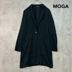 MOGA モガ サイズなし B0262BFJ122 ブラック 黒 ロングジャケット テーラードジャケット チェスターコート ライトアウター カジュアル フォーマル オフィス ビジネス 上品 無地 ポリエステル キュプラ ★ ■◇ ◇■のサムネイル