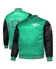 ミッチェルネス メンズ アウター ジャケット・ブルゾン サテン ジャケット Mitchell Ness Mens Kelly Green New York Jets Team Satin Jacketのサムネイル