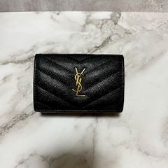 Saint Laurent 長財布(箱付き) キルティングレザー ブラック - メルカリ