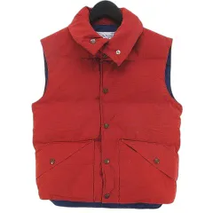 ペンフィールド Penfield トレイルウェア Trailwear ダウン ベスト ジャケット XS オレンジブラウン 無地 スナップボタン 裏地のサムネイル