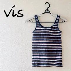 vis ビス ヴィス ボーダー タンクトップ ノースリーブ トップスのサムネイル