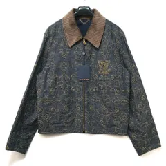 LOUIS VUITTON ルイヴィトン LV アラベスク 刺繍 インディゴ デニム ワーク ウェア ジャケット インディゴ 46サイズ 60サイズ RM242M MSU HRA86W 新品未使用のサムネイル