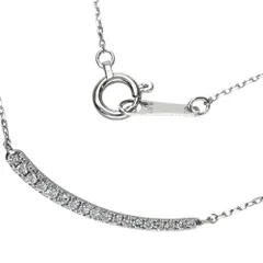 ダイヤモンド 0.07ct ネックレス K18WGホワイトゴールド 18金  1.2g 41.5cm レディース 【中古】【真子質店】【NN】