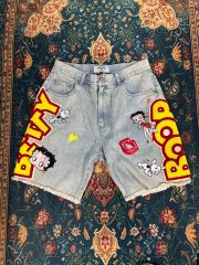 JNCO Jeans 179 デニム クロップドパンツ 刺繍入り - メルカリ