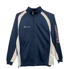 CHAMPION メンズ ネイビー アスレチック サイド ライン トラックジャージ トップスのサムネイル