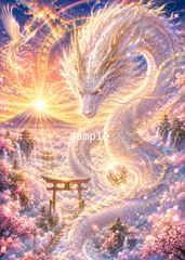 白龍 神龍と富士山～ 開運アート～No.163 - メルカリ