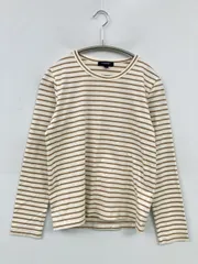 BURBERRY LONDON バーバリーロンドン Tシャツ/カットソー 1 ベージュ ボーダー柄 ミドル丈 長袖 クルーネック(丸首) レディース